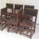 a set of six leather chairs and nails