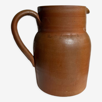 Handmade stoneware pitcher below H: 20cm