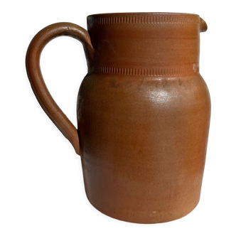 Handmade stoneware pitcher below H: 20cm