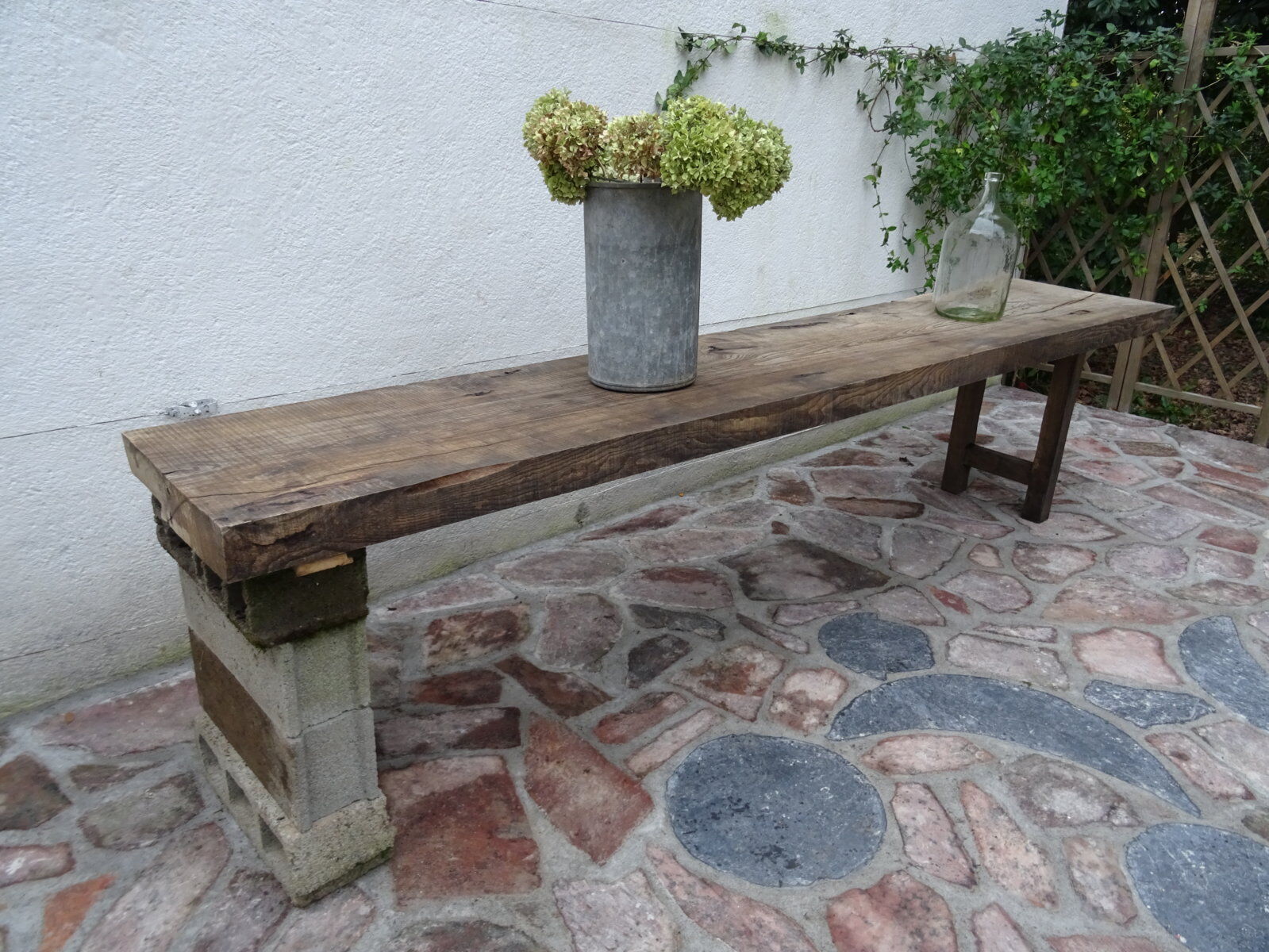 Ancient oak workbench 3 m 20