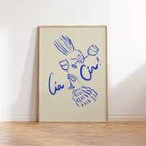 Naive Illustration giclee print, 50x70cm