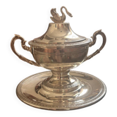 Antique silver-plated confiturer, stylish and practical.