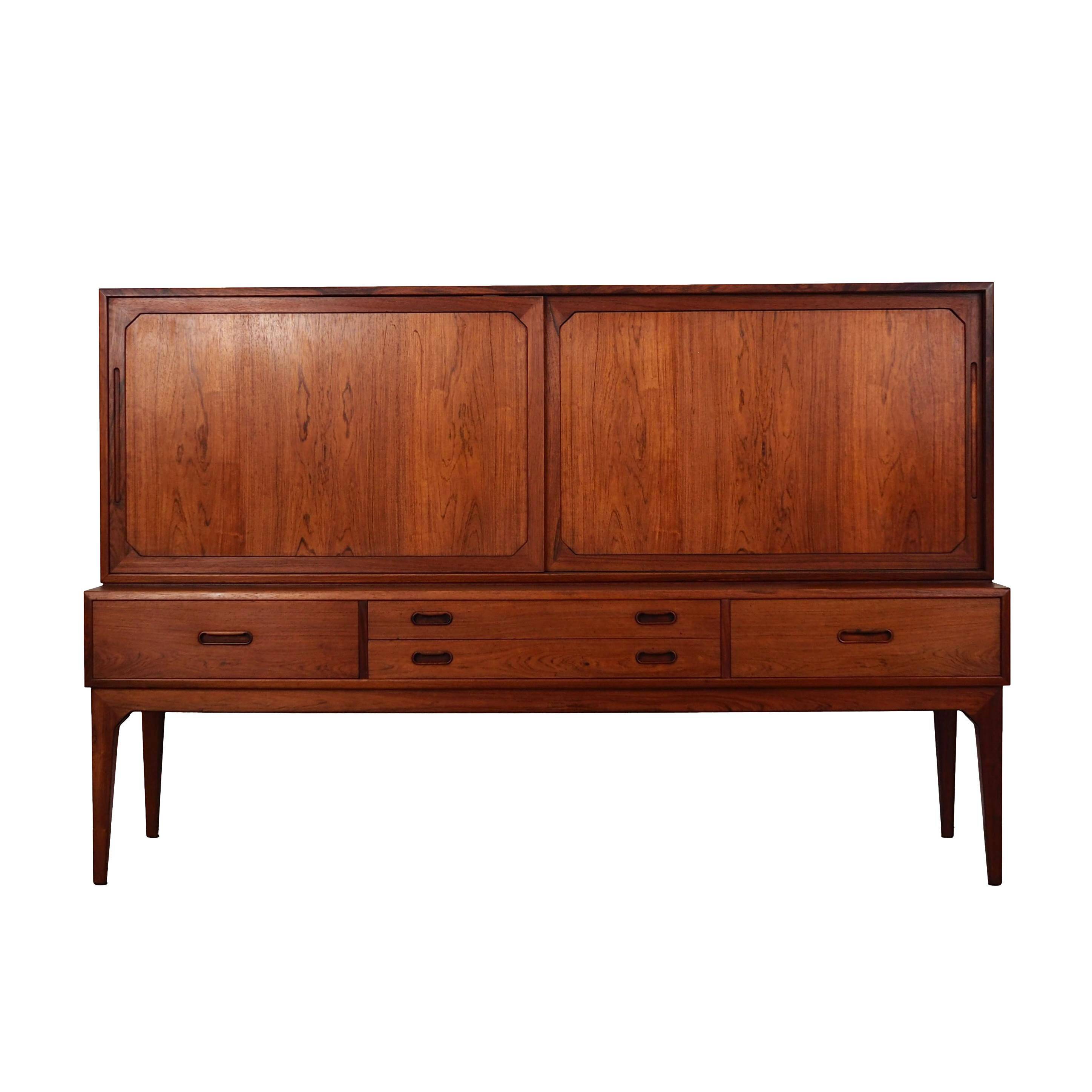 Buffet haut en palissandre, design danois, années 1960, designer : Severin Hansen