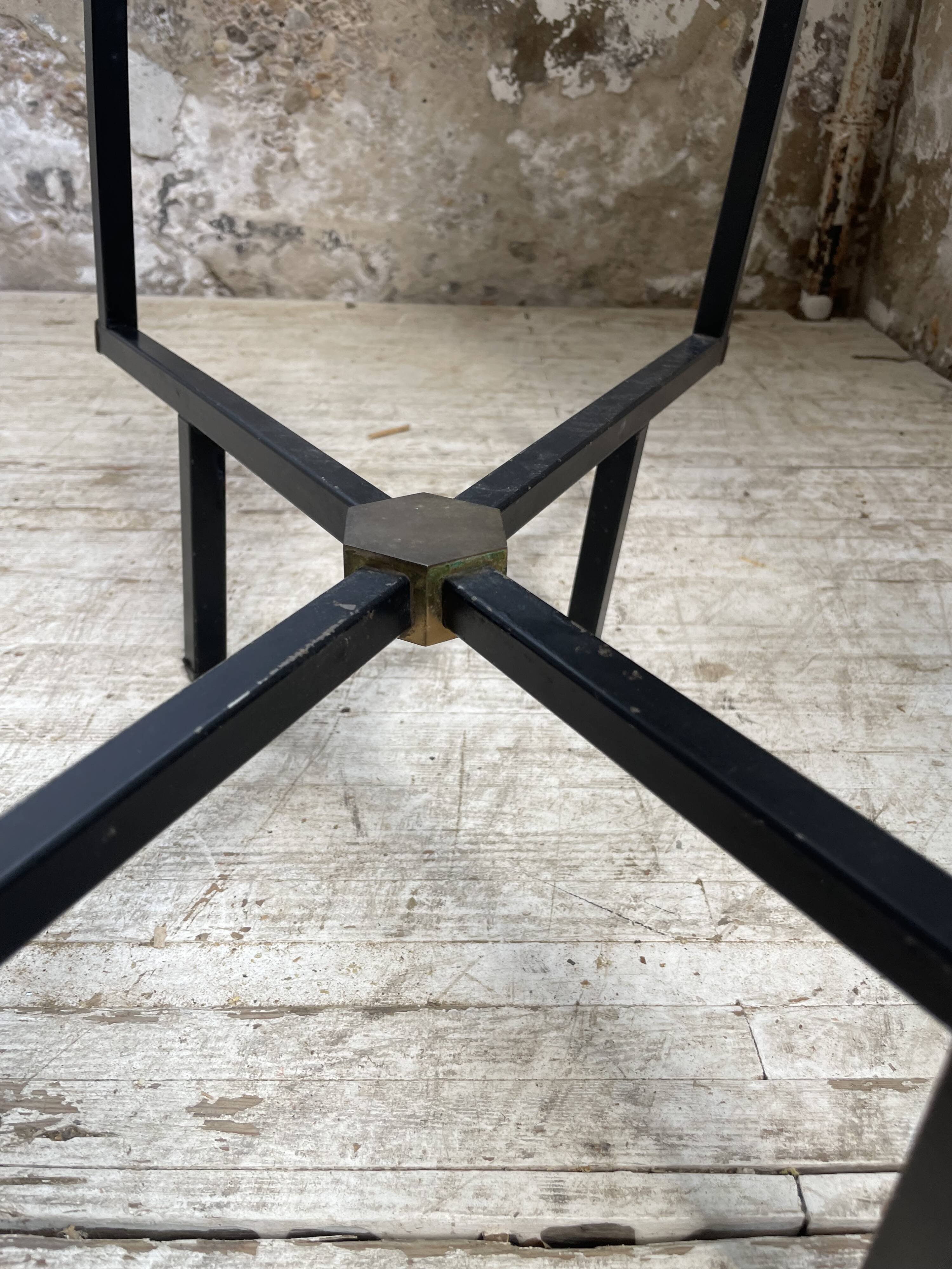 60s glass coffee table