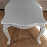 Coffee table in whitened solid oak