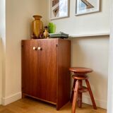 60's wooden shoe cabinet