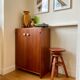 60's wooden shoe cabinet