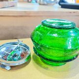 Glass sugar bowl with lid
