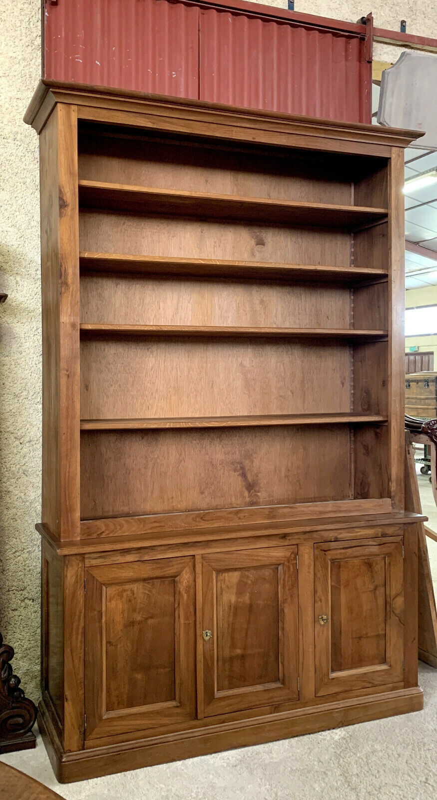 Napoleon III showcase in solid walnut around 1920-1930