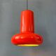 Vintage red space age cone pendant lamp