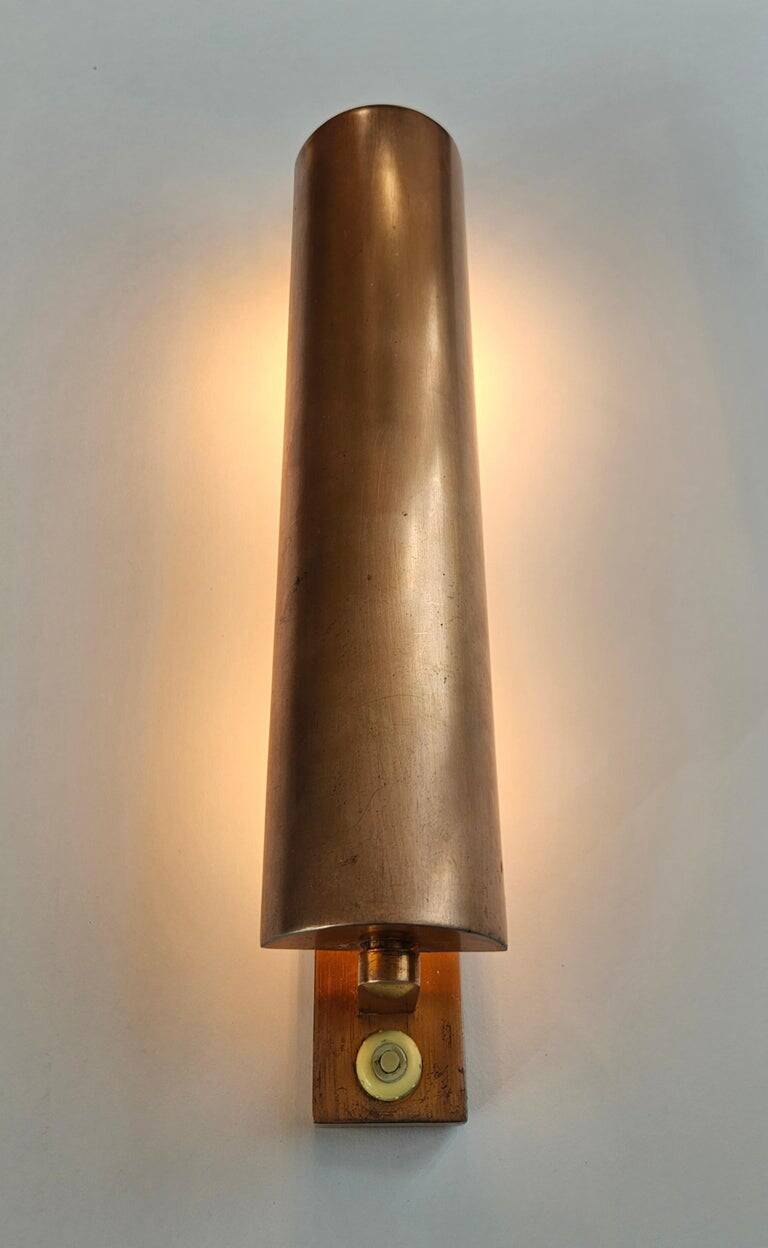 Very rare copper wall lamp, Art Deco, 1930s