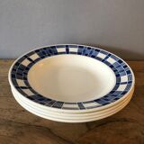 4 hollow plates made of ancient earthenware