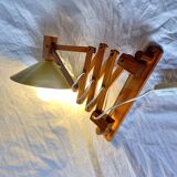 Vintage yellow accordion lamp