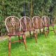 4 Windsor wheelback chairs in dark oak