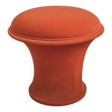 Pouf Ottoman Mushroom Stool Vintage 1960 Wool Jersey DLG Pierre Paulin