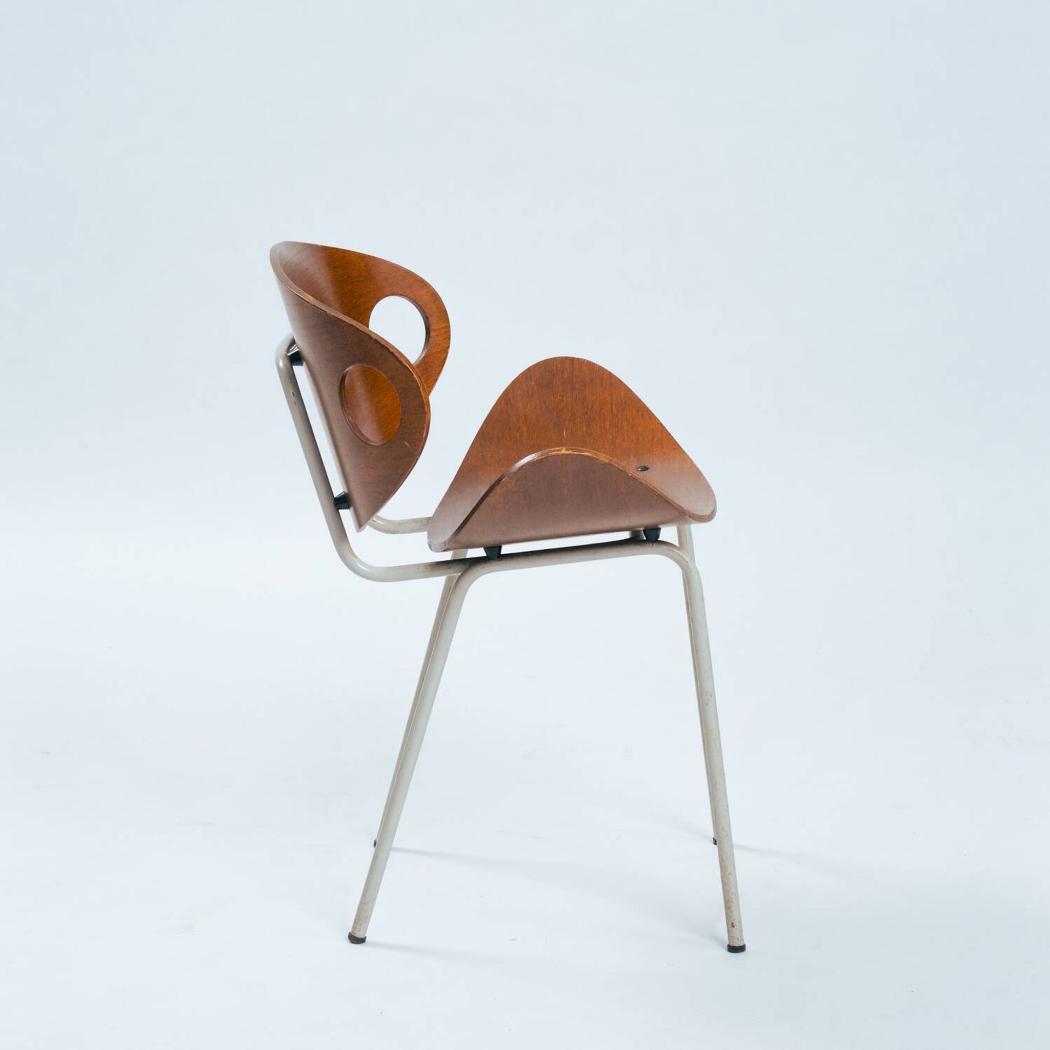 Olof Kettunen Chair and Stool for Merivaara, Finland 1950s