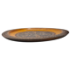 Assiette en bois sculptée à la main vintage des années 1960 - Motif floral et spirale complexes