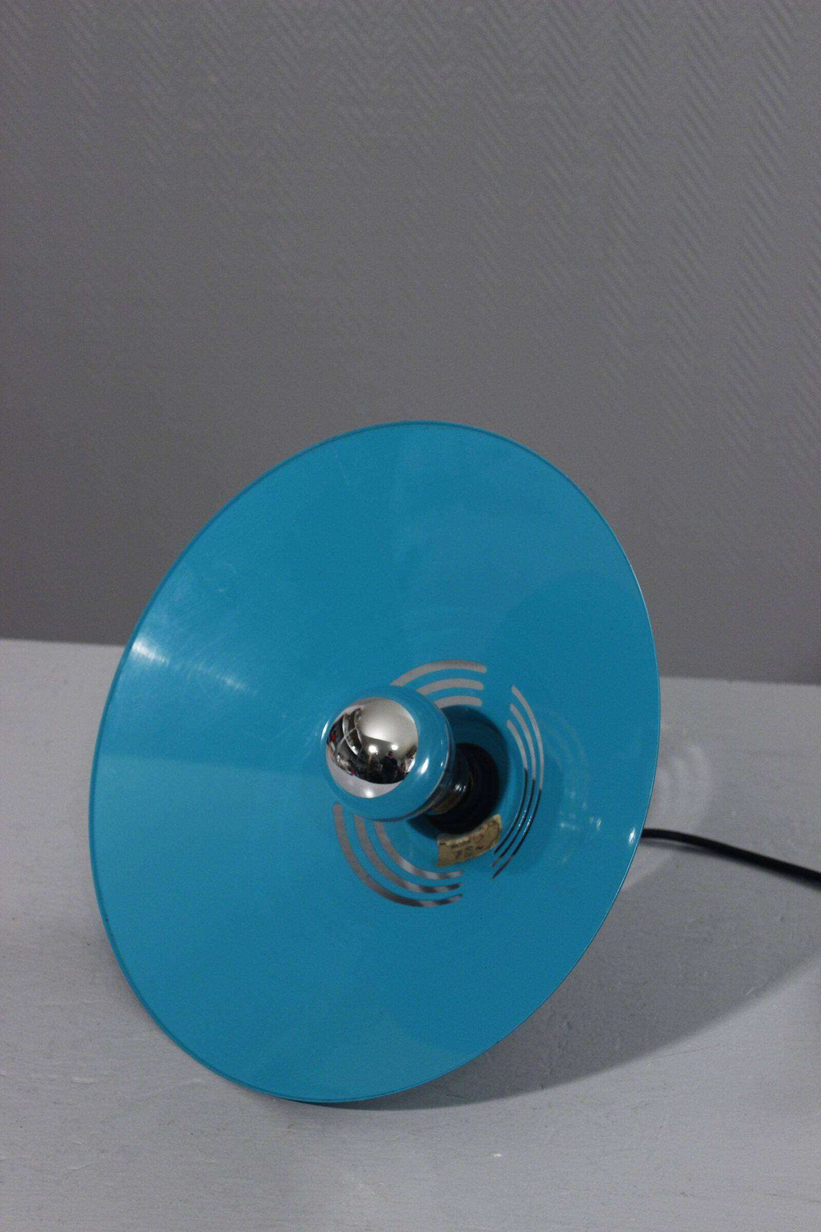 Post-modern suspension lamp Memphis metal & plastic design Brilliant 1980s