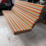 Compact sofa Eames Vitra Alexander Girard Miller stripe fabric