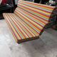 Compact sofa Eames Vitra Alexander Girard Miller stripe fabric