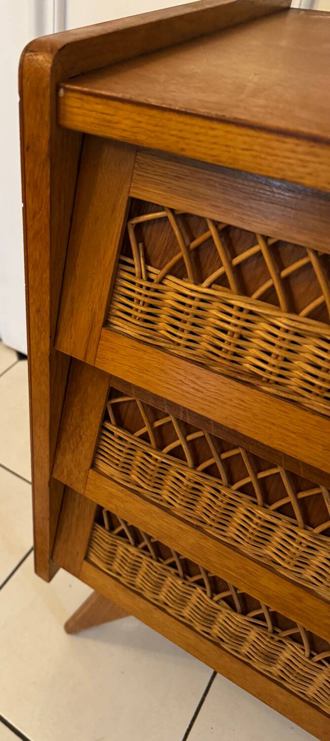 Vintage chest of drawers with compass feet