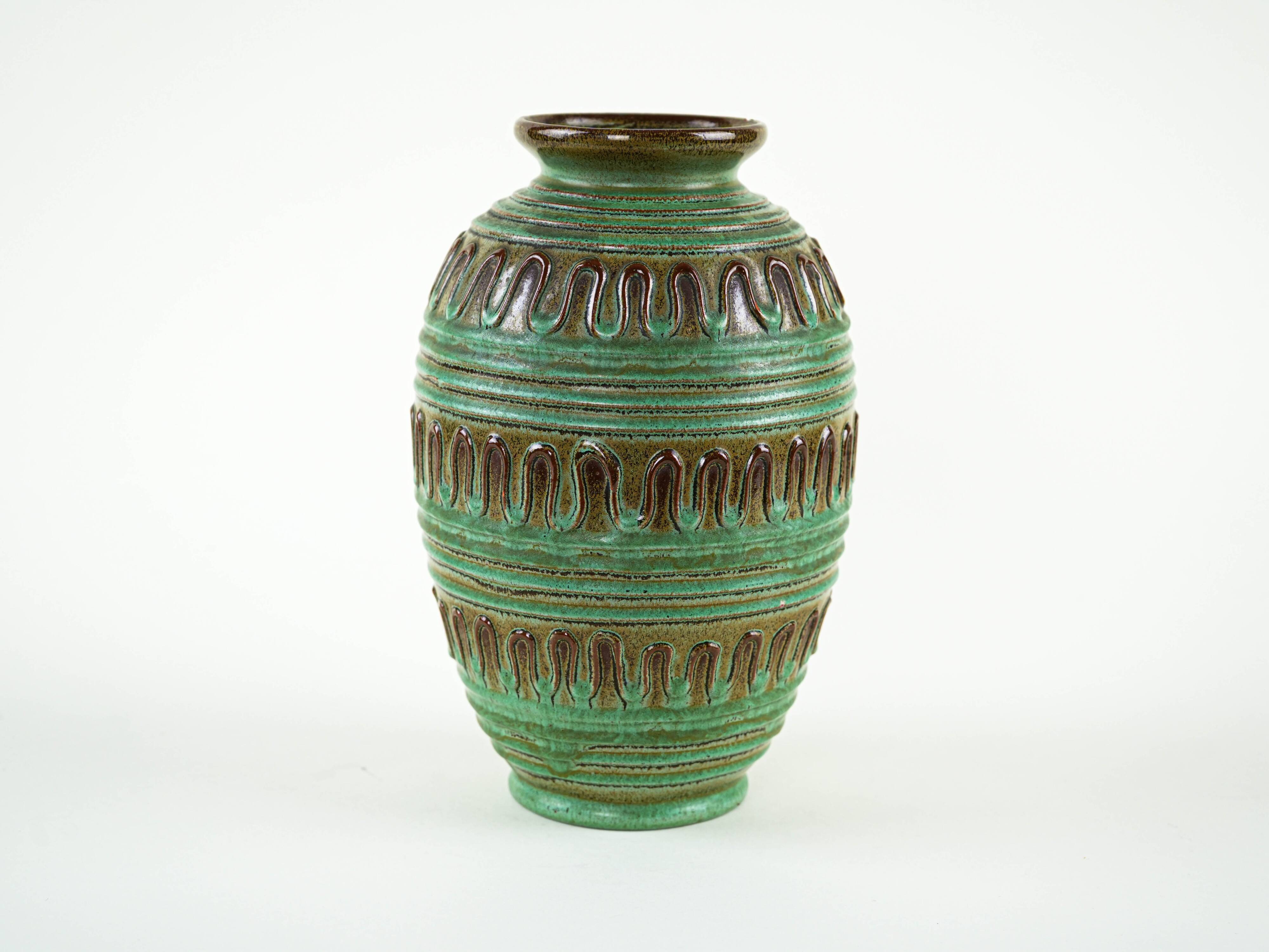 Ceramic vase, German design, 1970s, made in West Germany