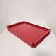 Vintage Italian Red Metal Trays / Mid-Century Modern Decorative Servin