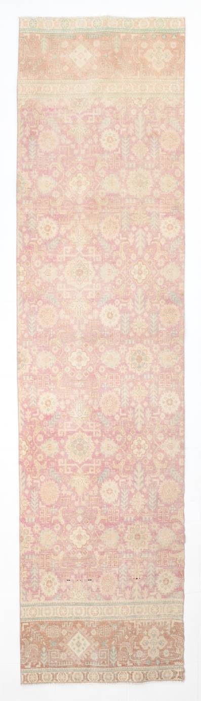 Shades Of Pale Pink Persian Runner Rug