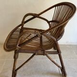 Vintage rattan armchair