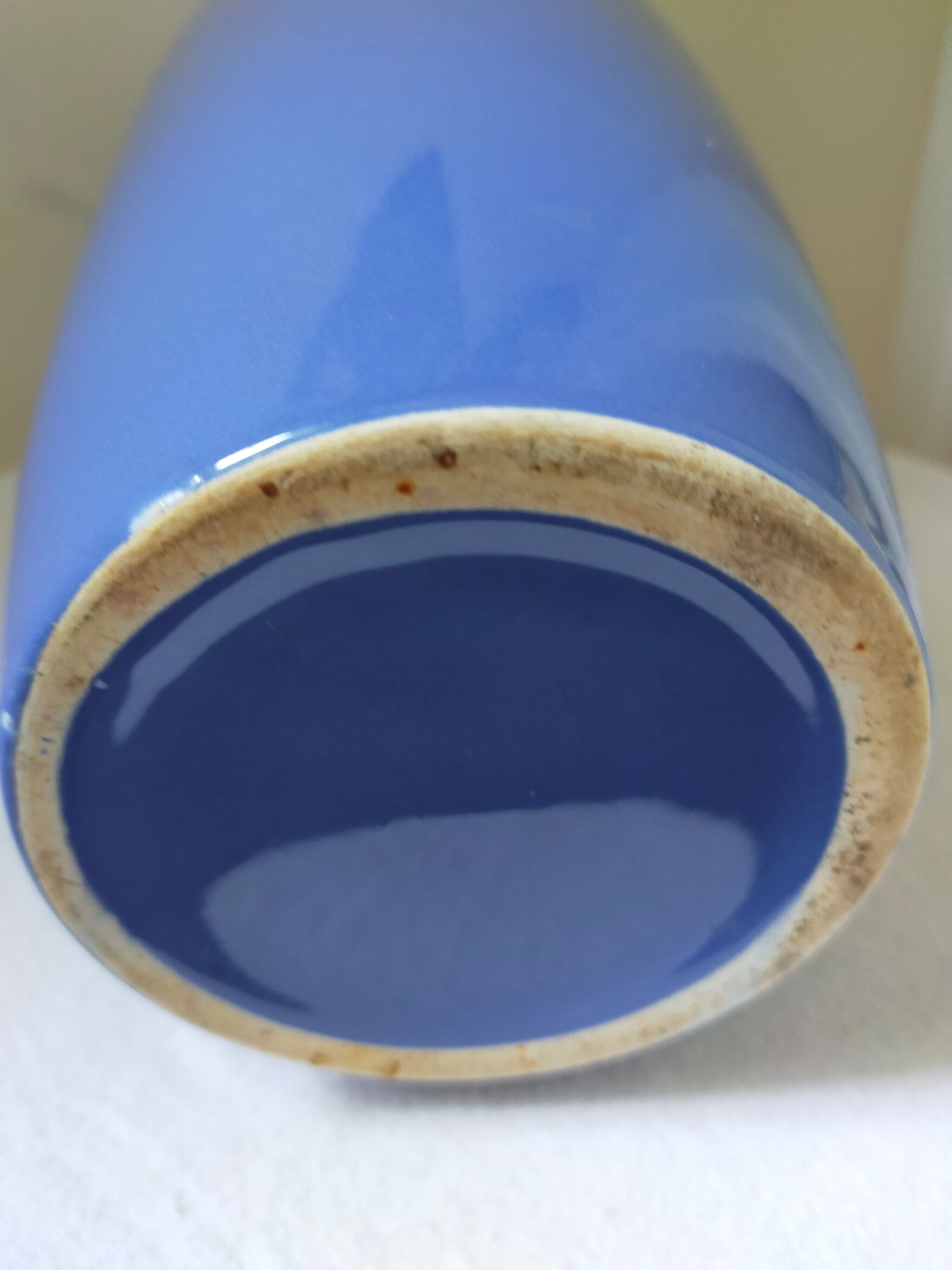 Lavender blue ceramic vase