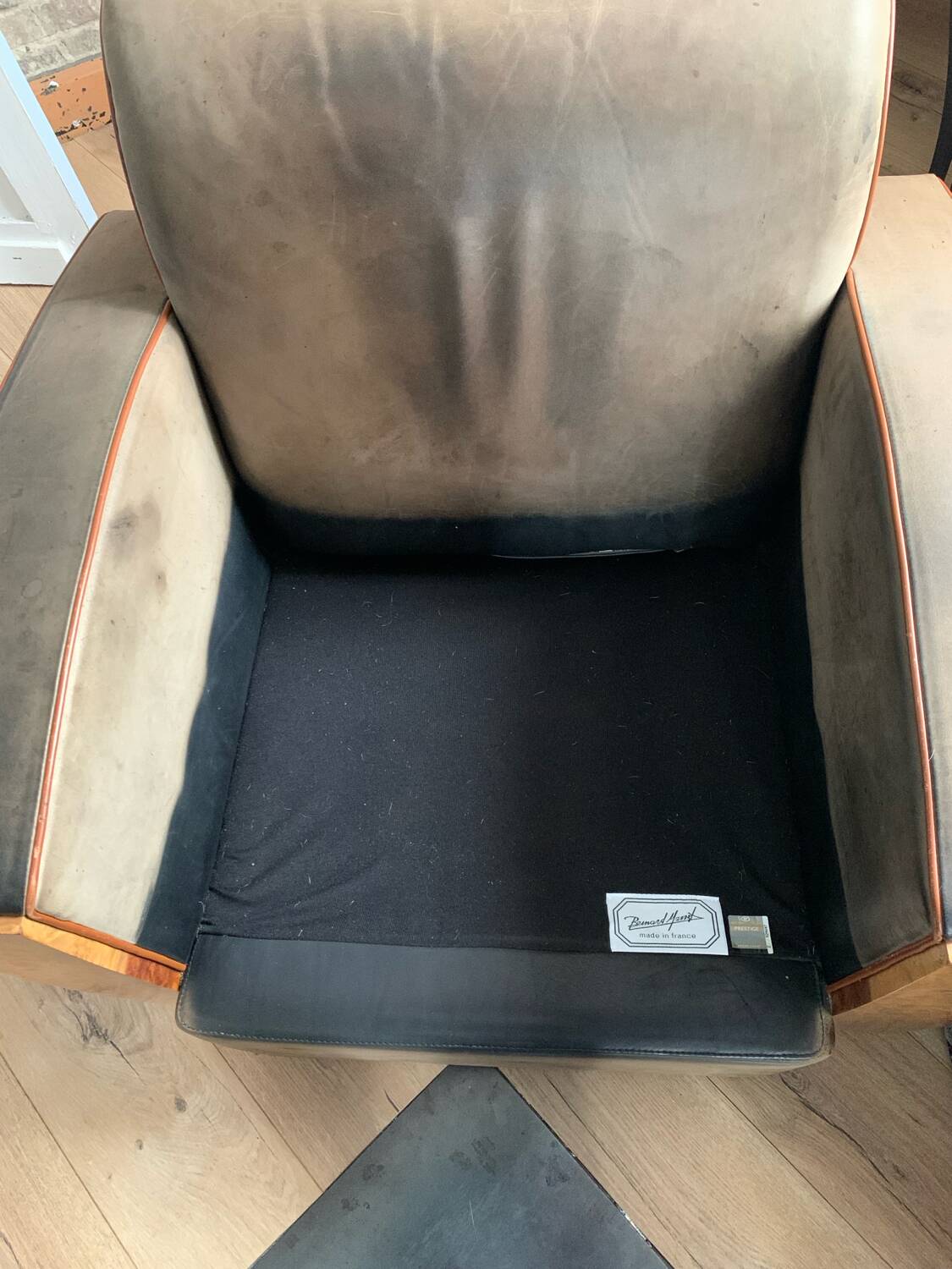 Massot leather club chair