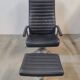 Fauteuil lounge et ottoman vintage
