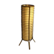 Floor lamp in rattan and japanese paper