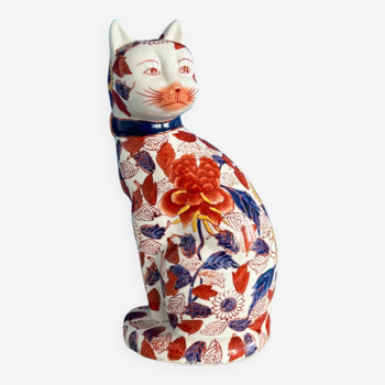 Chinese porcelain cat status imari