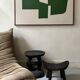 Stool / side table / African handcrafted bedside table in raw wood