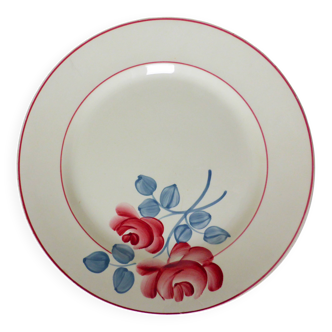 Plat rond vintage HBCM décoré à la main 210393