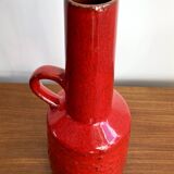 Montanus & Remy 56/25 Vase rouge-orange, céramique de lave grasse allemande rétro