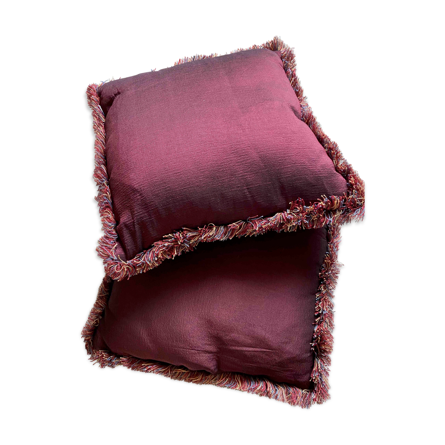 Lot 2 silk cushions 35 x 35 cm