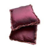 Lot 2 silk cushions 35 x 35 cm