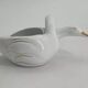 Vintage white and gold porcelain two swan planter