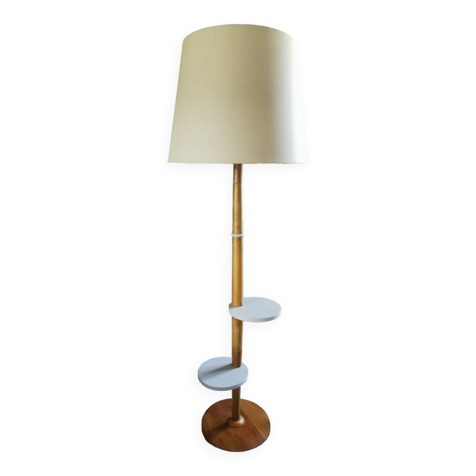 Art deco wooden floor lamp