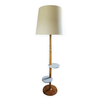 Lampadaire art déco en bois