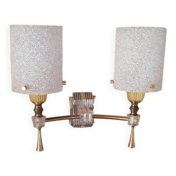 Metal and perspex wall light.