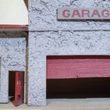 Old wooden garage toy