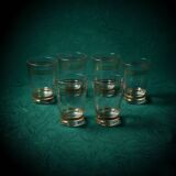 Set of 6 Art Deco Cooked Wine Glasses - 1930s Certified - Gold Rims