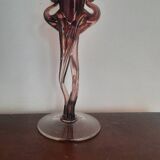 Blown glass candle holder