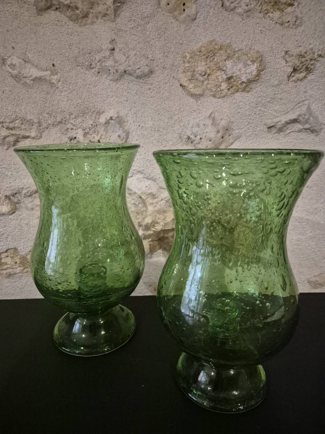 Glass candle holders