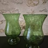 Glass candle holders