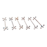 6x knife rests Christofle Silver-plated Christofle "4 Balls"