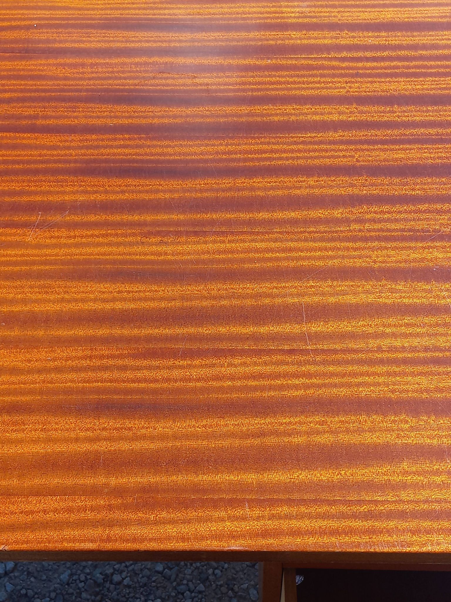 Desk of the 60s in mahogany base metal tubes 2 drawers